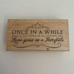 Stampabilities IR1049 Once In A While rubber stamp New